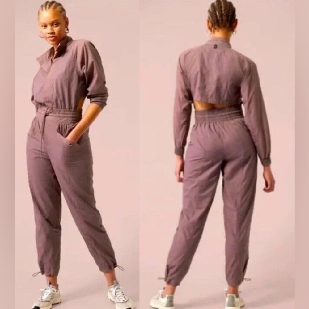 Alicia Keys x Athleta Utility Jumpsuit in Smoked Almond